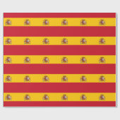 Cadeau Papier à envelopper avec Drapeau d'Espagne (Plat)