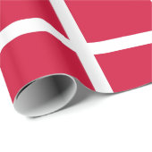 Cadeau Papier à envelopper avec Drapeau du Danemark (Coin rond)