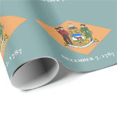 Cadeau Papier à envelopper avec Drapeau du Delaware (Coin rond)
