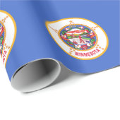 Cadeau Papier à envelopper avec Drapeau du Minnesota (Coin rond)
