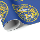 Cadeau Papier à envelopper avec drapeau du Nebraska (Coin rond)