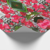 Cadeau Papier à envelopper avec fleurs rouges (Coin)