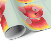 Cadeau Papier à envelopper avec l'amour du chiot (Coin rond)