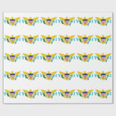 Cadeau Papier à envelopper avec le drapeau des îles Vierg (Plat)