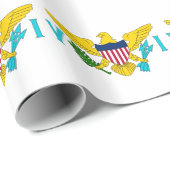 Cadeau Papier à envelopper avec le drapeau des îles Vierg (Coin rond)