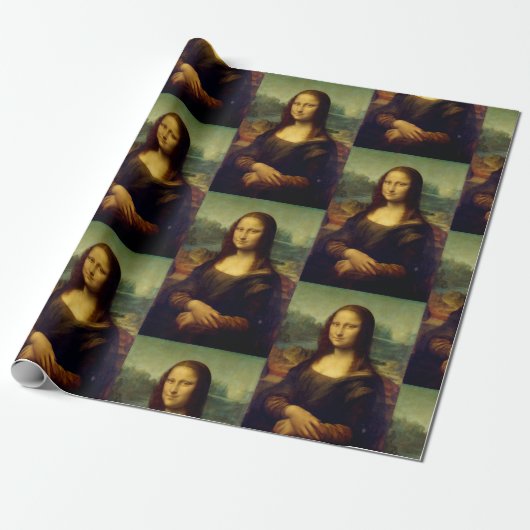 Cadeau Papier à envelopper avec Mona Lisa Imprimer (Déroulé)