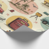 Cadeau Papier à envelopper avec Motif de voyage (Coin)