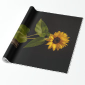 Cadeau Papier à envelopper avec tournesol (Déroulé)