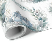 Cadeau Papier à envelopper Baby Boy Douche ou fête (Coin rond)