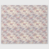 Cadeau Papier à envelopper Baby shower papillon Dreams (Plat)