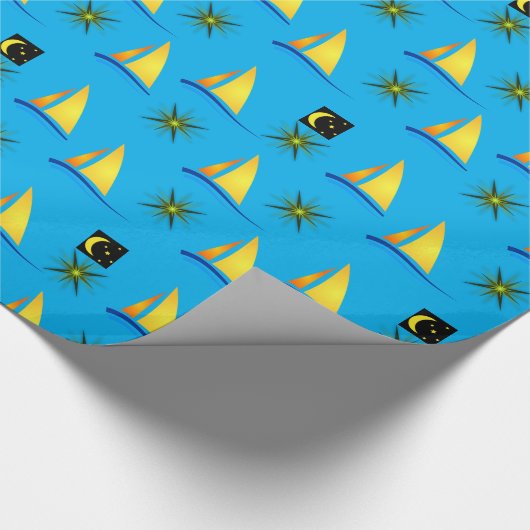 Cadeau Papier à envelopper Bateaux à voile (Coin)