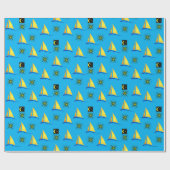 Cadeau Papier à envelopper Bateaux à voile (Plat)