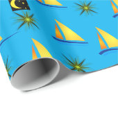 Cadeau Papier à envelopper Bateaux à voile (Coin rond)