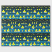 Cadeau Papier à envelopper Bateaux à voile (Plat)