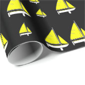 Cadeau Papier à envelopper Bateaux à voile (Coin rond)