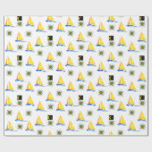 Cadeau Papier à envelopper Bateaux à voile (Plat)