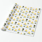 Cadeau Papier à envelopper Bateaux à voile (Déroulé)
