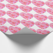 Cadeau Papier à envelopper blanc Coeurs (Coin)