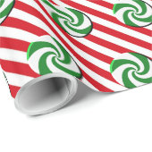 Cadeau Papier à envelopper - bonbon de Noël I (Coin rond)