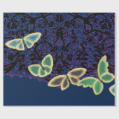 Cadeau Papier à envelopper BOUTEILLES JAPONAISES EN BLEU (Plat)