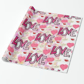 Cadeau Papier à envelopper brillant amour (Déroulé)