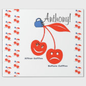 Cadeau Papier à envelopper brillant, avant après le café (Plat)