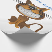 Cadeau Papier à envelopper brillant, avant après le chat  (Coin)