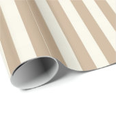 Cadeau Papier à envelopper brillant Beige & Taupe (Coin rond)