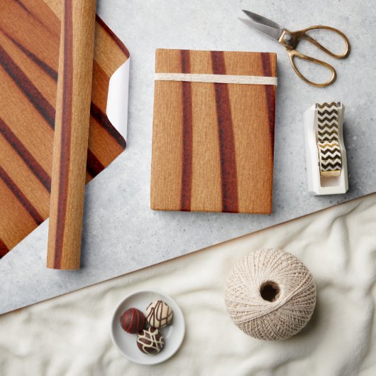 Cadeau Papier à envelopper brillant Brûlé Rustique Orange (Artisanat)