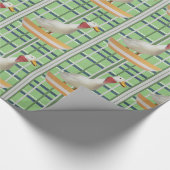Cadeau Papier à envelopper brillant Canard vert Plaid (Coin)