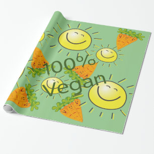 Cadeau Papier à envelopper brillant, Carottes Sun 100% Ve