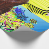 Cadeau Papier à envelopper brillant, Chat à chat Fée Flor (Coin)