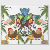 Cadeau Papier à envelopper brillant, Chat de porc de vach (Plat)