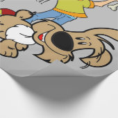 Cadeau Papier à envelopper brillant, Chien surprise (Coin)