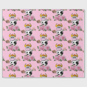 Cadeau Papier à envelopper brillant, Chocolat à la vache  (Plat)