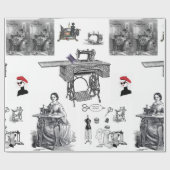 Cadeau Papier à envelopper brillant Couture Vintage (Plat)