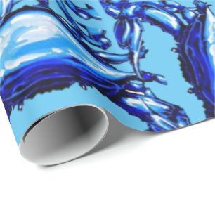 Cadeau Papier à envelopper brillant Crabes bleus