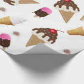 Cadeau Papier à envelopper brillant Crème glacée (Coin)