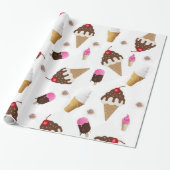 Cadeau Papier à envelopper brillant Crème glacée (Déroulé)