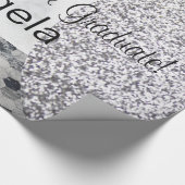 Cadeau Papier à envelopper brillant, Diplômé de l'École d (Coin)