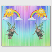 Cadeau Papier à envelopper brillant Fairy Rainbow (Plat)