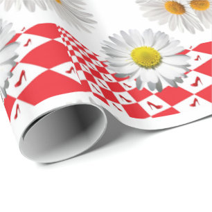 Cadeau Papier à envelopper brillant Faisée blanche