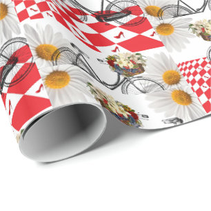 Cadeau Papier à envelopper brillant Faisée blanche