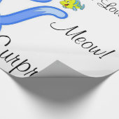 Cadeau Papier à envelopper brillant, Feline Cat Surprise (Coin)