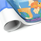 Cadeau Papier à envelopper brillant, Feline Cat Surprise (Coin rond)