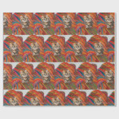 Cadeau Papier à envelopper brillant, Fils de chat de chat (Plat)