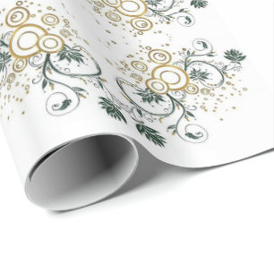 Cadeau Papier à envelopper brillant Floral