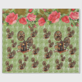 Cadeau Papier à envelopper brillant Floral (Plat)