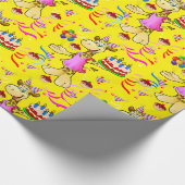 Cadeau Papier à envelopper brillant, gâteau d'anniversair (Coin)