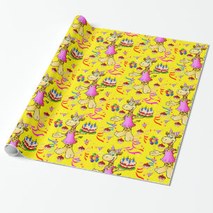 Cadeau Papier à envelopper brillant, gâteau d'anniversair